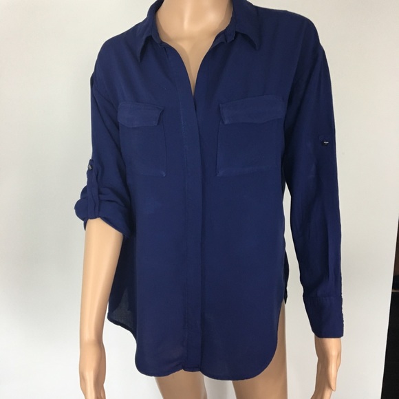 Rock & Republic Tops - Rock and republic shirt blue size xs buttons